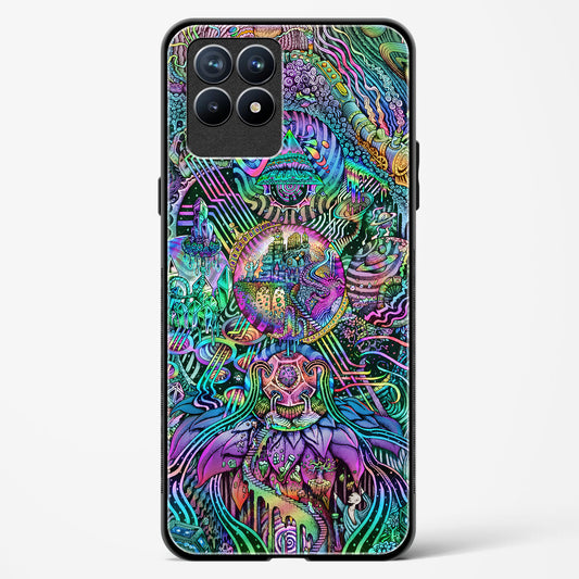 Trippy Galaxy  - Realme 8i Glass Gripper Case