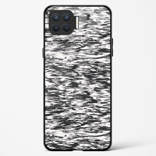 Black and White Glitch - Oppo F17 Pro Glass Gripper Case