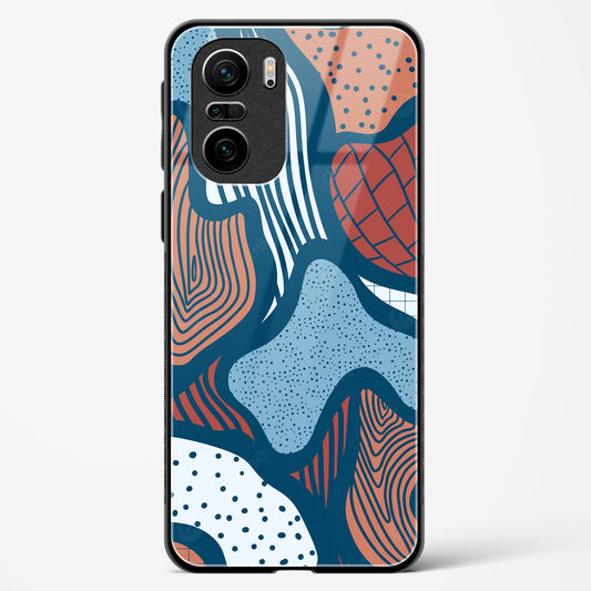 Doodle Waves - POCO F3 Glass Gripper Case