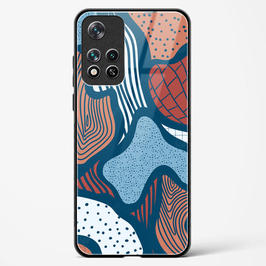 Doodle Waves - Redmi Note 11T 5G Glass Gripper Case