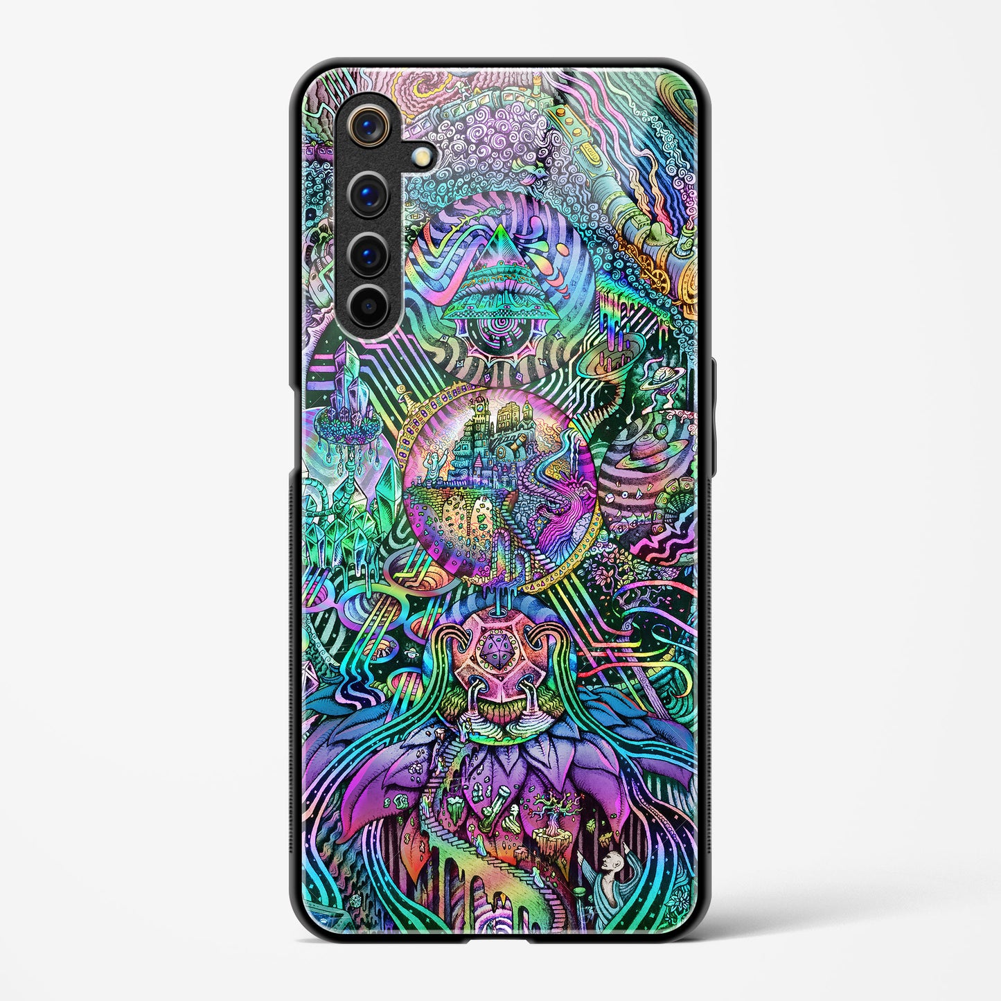 Trippy Galaxy  - Realme 6i Glass Gripper Case