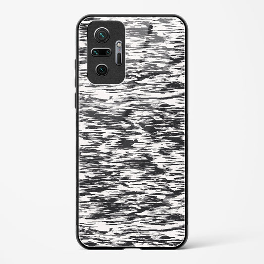 Black and White Glitch - Redmi Note 10 Pro Max Glass Gripper Case