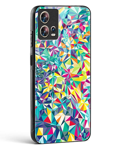 colorful geometric abstract - Motorola Edge 30 Fusion Glass Gripper Case