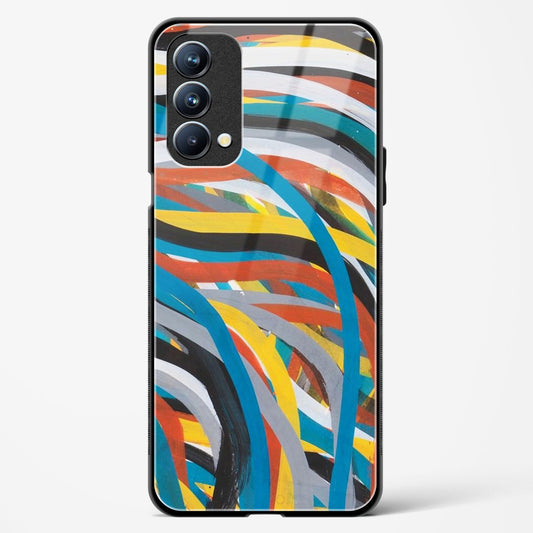 colorful stroke pattern - Oppo F19 Glass Gripper Case