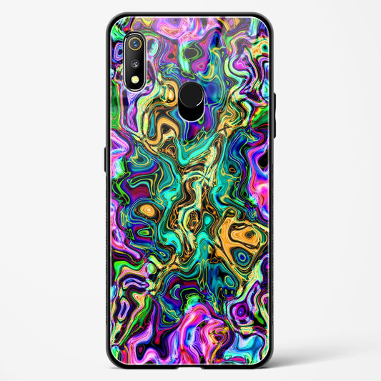 rainbow flames pattern - Realme 3 Glass Gripper Case