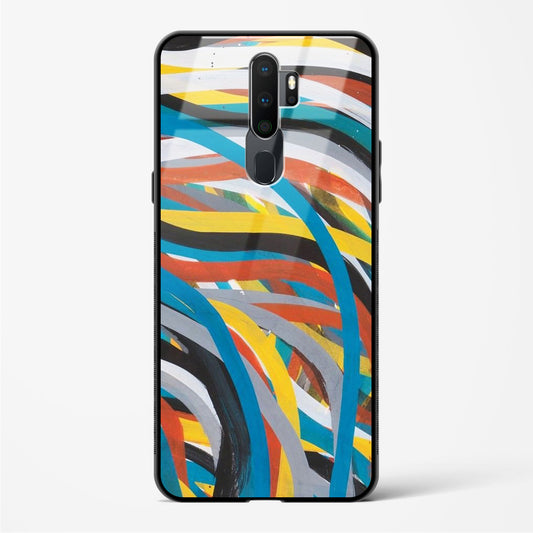 colorful stroke pattern - Oppo A11 Glass Gripper Case