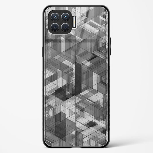 Black Diamond Grid - Oppo Reno 4F Glass Gripper Case