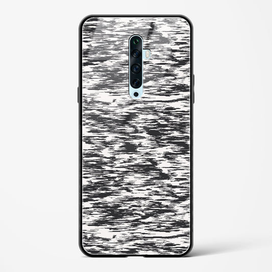 Black and White Glitch - Oppo Reno 2F Glass Gripper Case