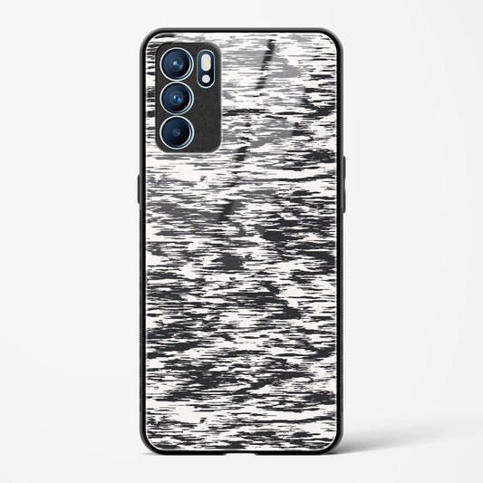 Black and White Glitch - Oppo Reno 6 Pro 5G Glass Gripper Case