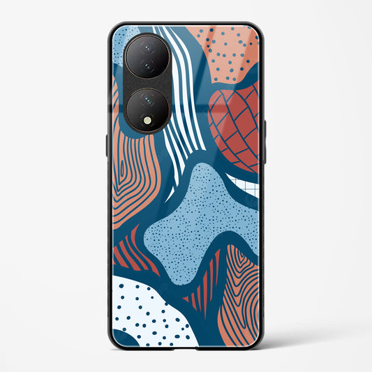 Doodle Waves - Vivo Y100 5G Glass Gripper Case