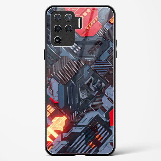 Sanguine Surge - Oppo F19 Pro Glass Gripper Case