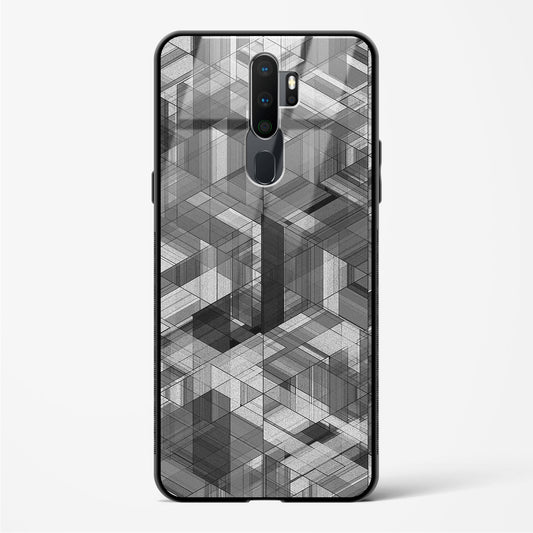 Black Diamond Grid - Oppo A5 2020 Glass Gripper Case