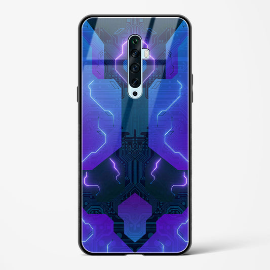 Electric Blueburst - Oppo Reno 2Z Glass Gripper Case