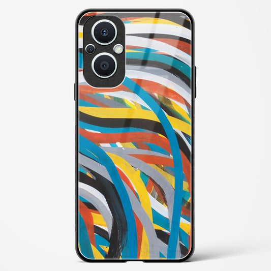 colorful stroke pattern - Oppo F21s Pro 5G Glass Gripper Case