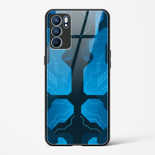 Cobalt Cascade - Oppo Reno 6 5G Glass Gripper Case