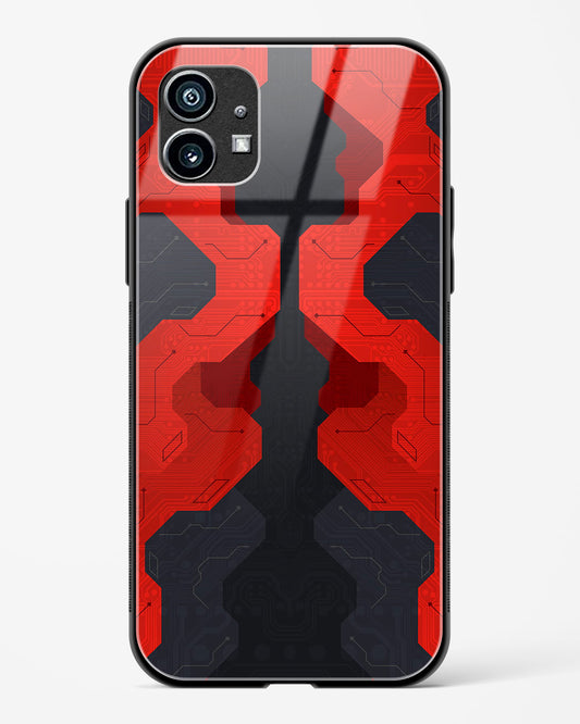 Crimson Fury - Nothing Phone 1 Glass Gripper Case