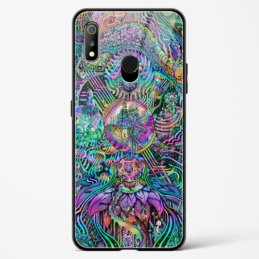 Trippy Galaxy  - Realme 3 Glass Gripper Case