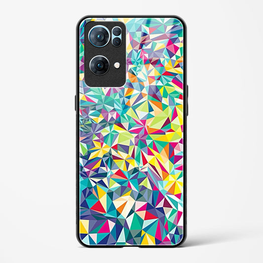 colorful geometric abstract - Oppo Reno 7 Pro 5G Glass Gripper Case