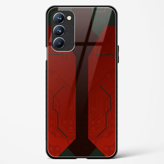 Scarlet Sentinel - Oppo A55 5G Glass Gripper Case