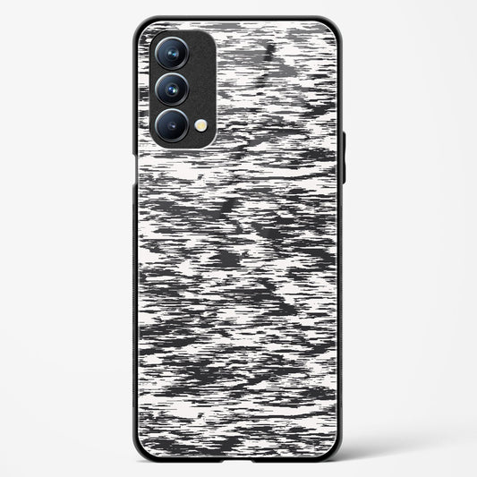 Black and White Glitch - Oppo A74 Glass Gripper Case