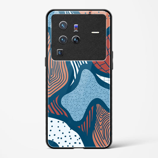 Doodle Waves - Vivo X80 Pro 5G Glass Gripper Case