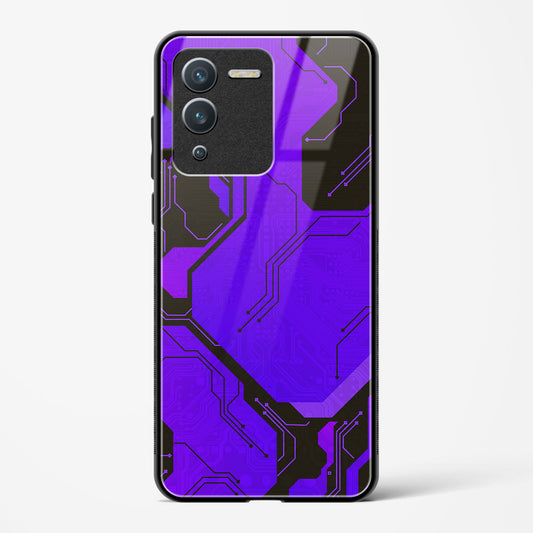 Purple Pulse - Vivo V25 Pro Glass Gripper Case