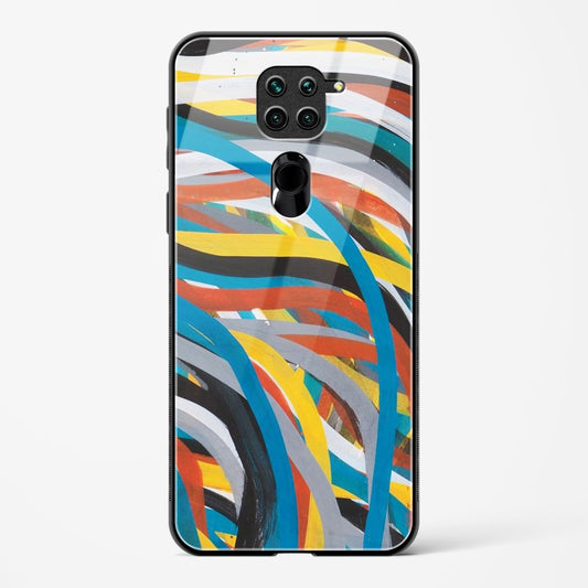 colorful stroke pattern - Redmi Note 9 Glass Gripper Case