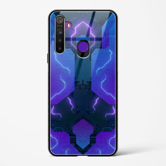 Electric Blueburst - Realme 5 Glass Gripper Case