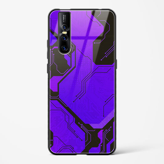 Purple Pulse - Vivo V15 Pro Glass Gripper Case