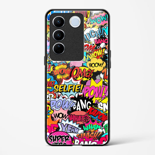 comic madness - Vivo V27 Glass Gripper Case