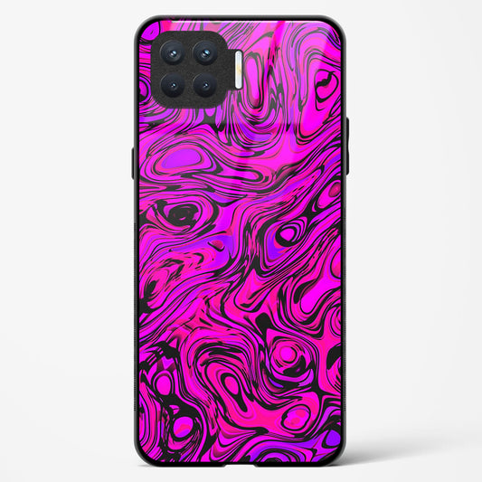 Colourful Liquid Vector - Oppo Reno 4 Lite Glass Gripper Case