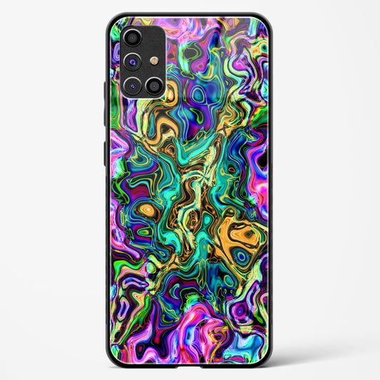 Rainbow Flames Pattern - Samsung Galaxy M51 Glass Gripper Case