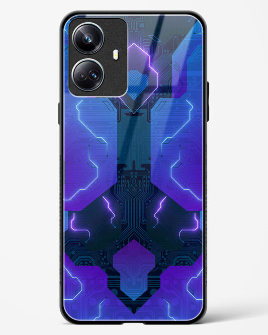 Electric Blueburst - Realme 10 Pro Plus 5G Glass Gripper Case