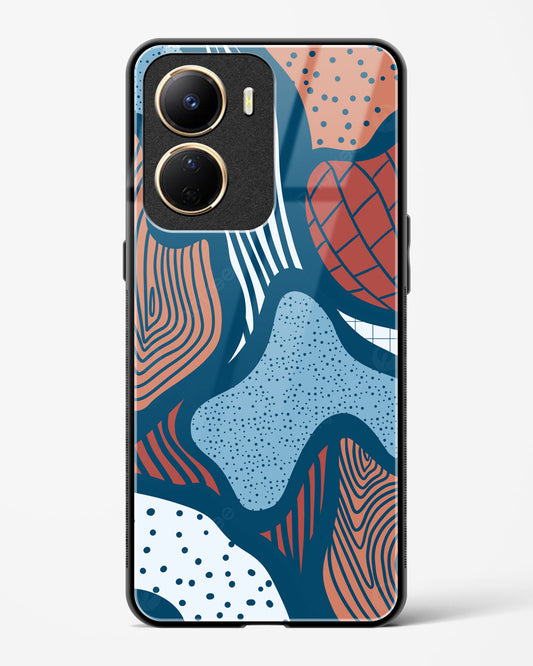 Doodle Waves - Vivo Y16 Glass Gripper Case