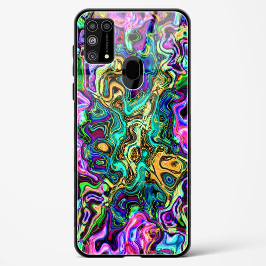 Rainbow Flames Pattern - Samsung Galaxy M31 Glass Gripper Case