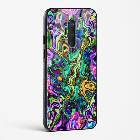 rainbow flames pattern OnePlus OnePlus 8 Pro Glass Gripper Case