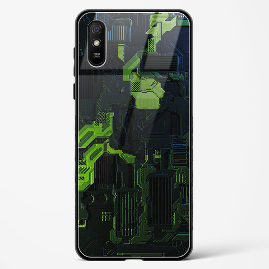 Shadowed Jade - Redmi 9A Glass Gripper Case