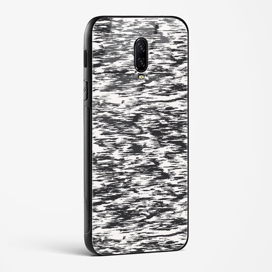 Black and White Glitch OnePlus OnePlus 6T Glass Gripper Case