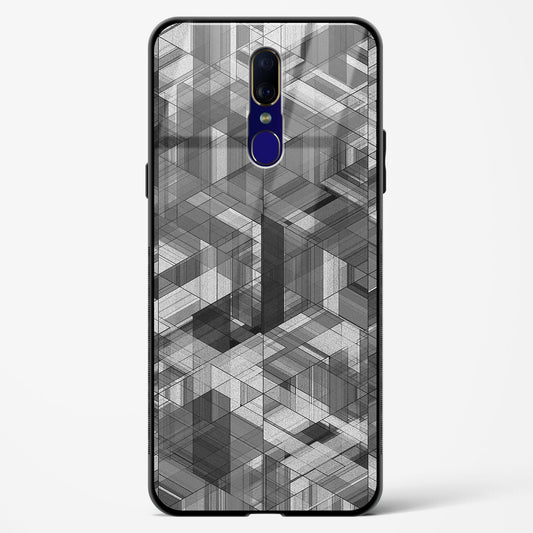 Black Diamond Grid - Oppo F11 Glass Gripper Case