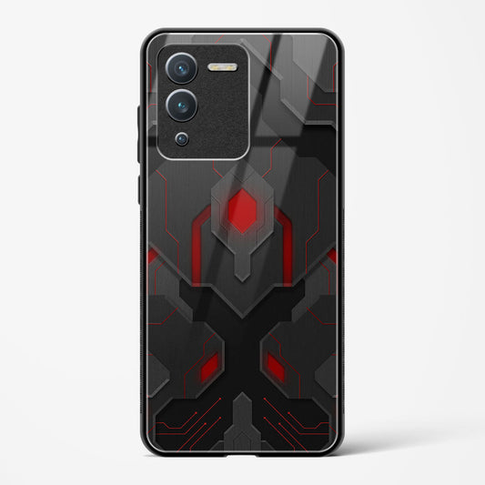 Obsidian Inferno - Vivo V25 Pro Glass Gripper Case