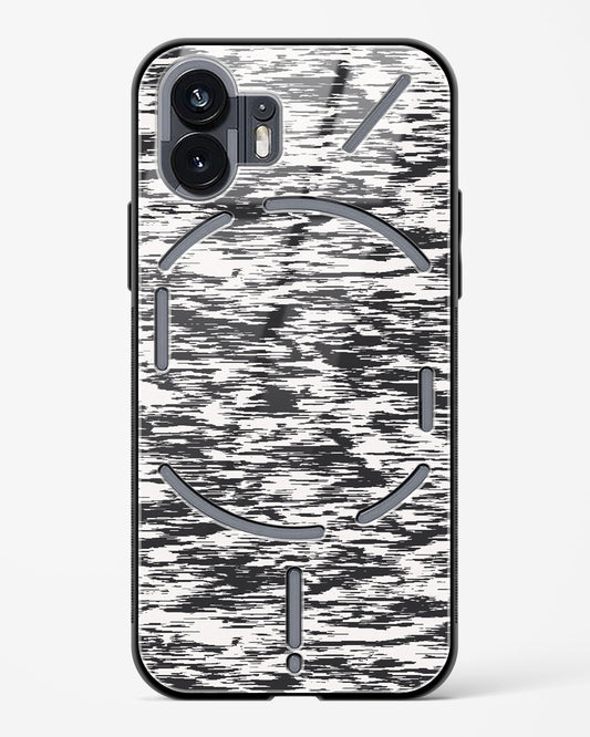 Black and White Glitch - Nothing Phone 2 Glass Gripper Case