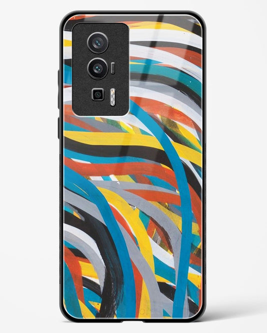 colorful stroke pattern - Redmi K60 Glass Gripper Case