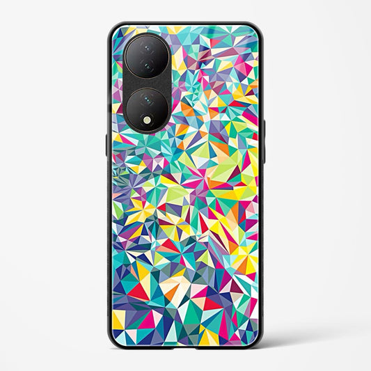 colorful geometric abstract - Vivo Y100 5G Glass Gripper Case