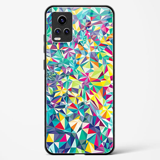 colorful geometric abstract - Vivo V21e Glass Gripper Case