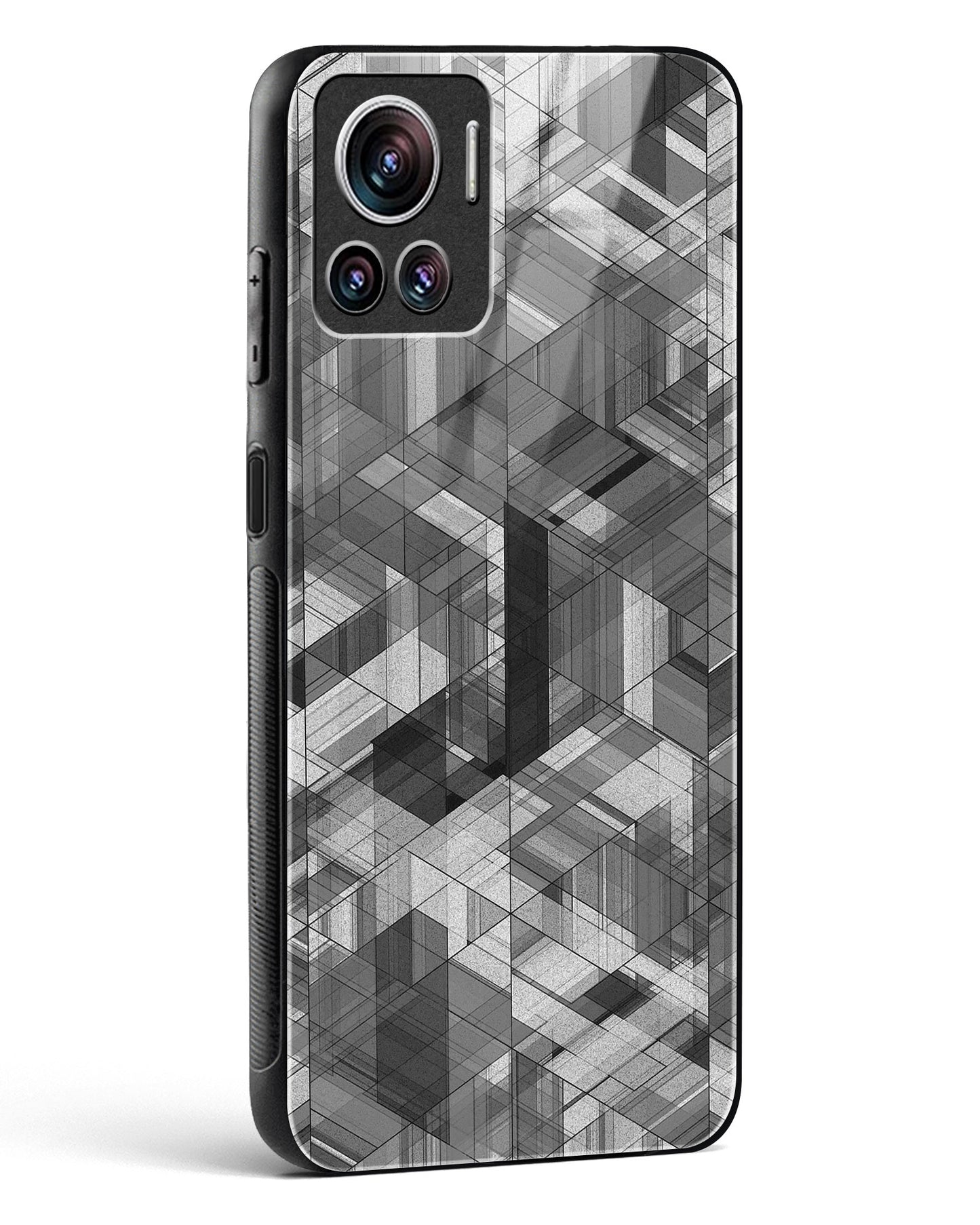 Black Diamond Grid - Motorola Edge 30 Ultra Glass Gripper Case