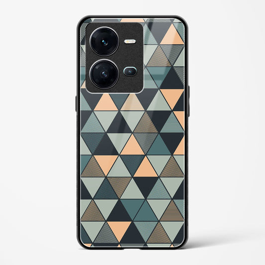 Triangle Mosaic - Vivo V25 Glass Gripper Case