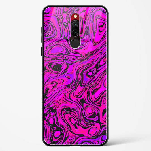 Colourful Liquid Vector - Redmi 8 Glass Gripper Case