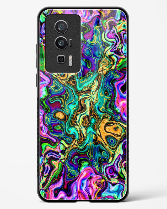 Rainbow Flames Pattern - Redmi K60 Glass Gripper Case