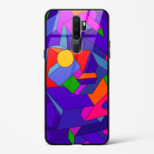 Geometric Chroma  - Oppo A5 2020 Glass Gripper Case