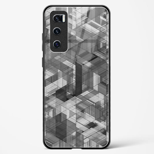 Black Diamond Grid - Vivo V20 SE Glass Gripper Case